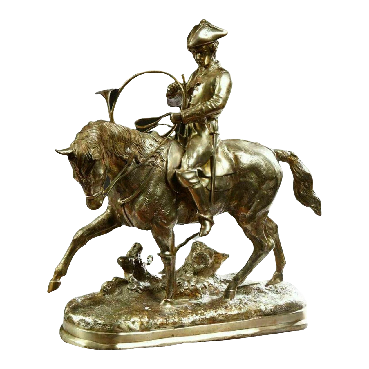 1800's "The Leader Of The Hunt" Bronze Sculpture After Antoine Louis Barye (1796-1875) 1 1800's "The Leader Of The Hunt" Bronze Sculpture After Antoine Louis Barye (1796-1875)