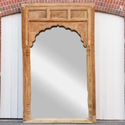 1800's Very Tall Raj Arch Indian Floor Mirror -chairish shop 1800s very tall raj arch indian floor mirror 4698