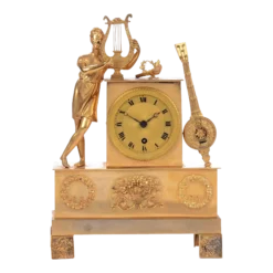 1820's French Pons A St. Nicholas Rouen Gilt Mantel Clock