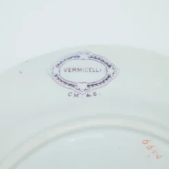 1850's Charles Meigh & Sons Vermicelli Pottery Plates, Set Of 4 -chairish shop 1850s charles meigh and sons vermicelli pottery plates set of 4 0700