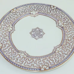 1850's Charles Meigh & Sons Vermicelli Pottery Plates, Set Of 4 -chairish shop 1850s charles meigh and sons vermicelli pottery plates set of 4 7614