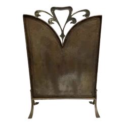 1890's Arts & Crafts Hammered Copper Fireplace Screen