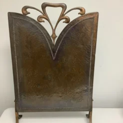 1890's Arts & Crafts Hammered Copper Fireplace Screen -chairish shop 1890s arts and crafts hammered copper fireplace screen 1748 scaled