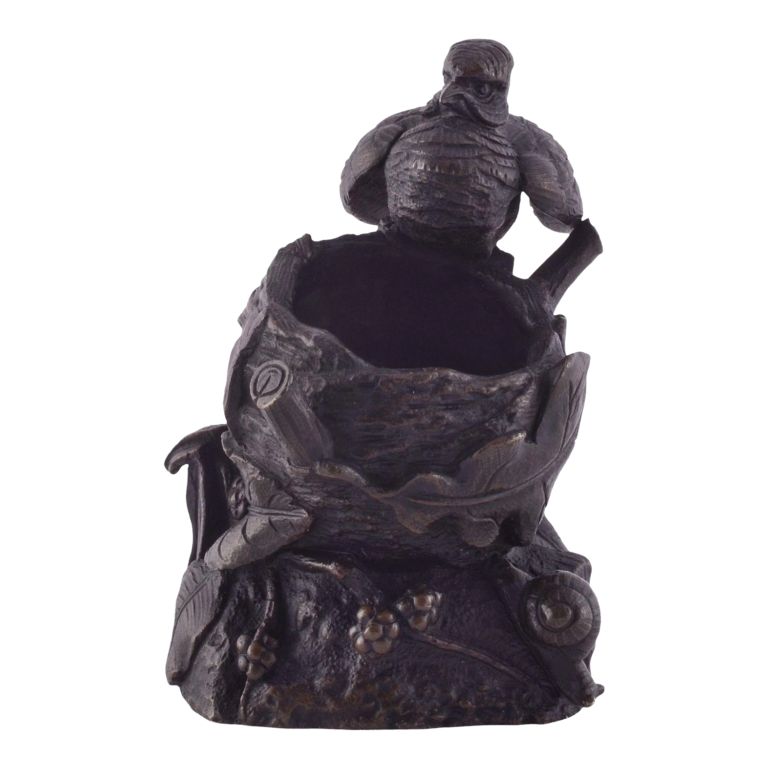 1890's Bronze Jewelry Tray Of Bird On Nest 1 1890's Bronze Jewelry Tray Of Bird On Nest