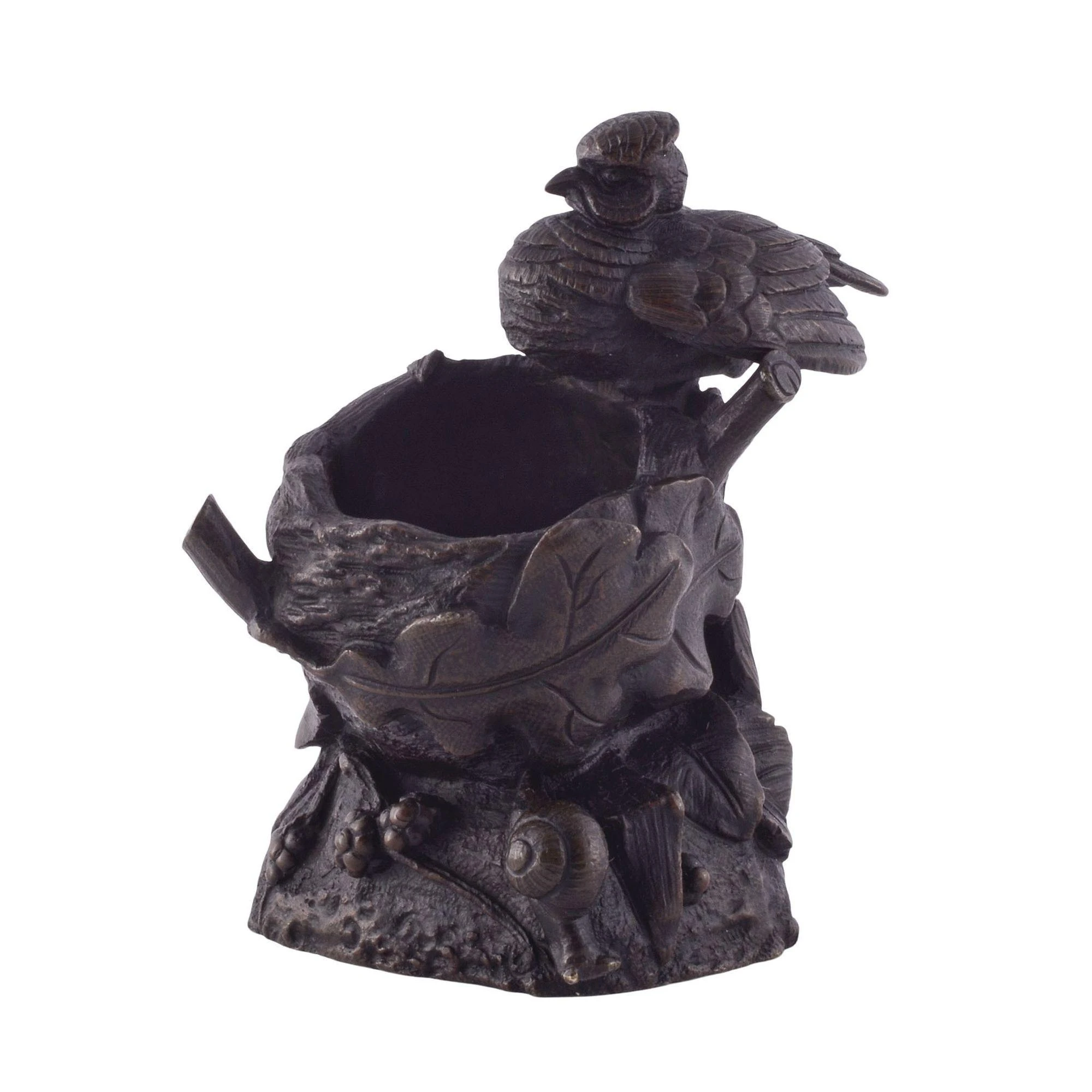 1890's Bronze Jewelry Tray Of Bird On Nest 2 1890's Bronze Jewelry Tray Of Bird On Nest - Image 2