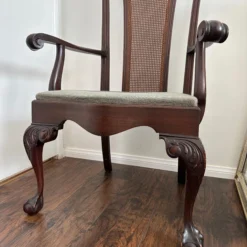 1900's Art Nouveau Mahogany Hall Chair -chairish shop 1900s art nouveau mahogany hall chair 6209 scaled