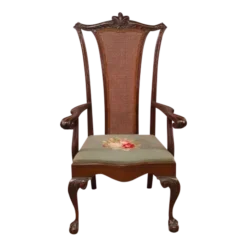 1900's Art Nouveau Mahogany Hall Chair