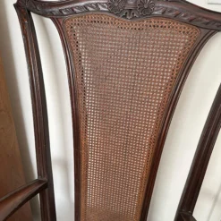 1900's Art Nouveau Mahogany Hall Chair -chairish shop 1900s art nouveau mahogany hall chair 8427 scaled