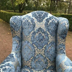 1900's French Louis Xvi Bergere Chairs In Gild Beech And Blue Damask- A Pair 13 1900's French Louis Xvi Bergere Chairs In Gild Beech And Blue Damask- A Pair -chairish shop 1900s french louis xvi bergere chairs in gild beech and blue damask a pair 6632