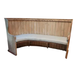 1900’s French Solid Pine Breakfast Nook Bench