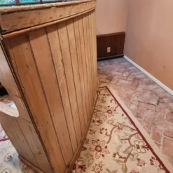 1900’s French Solid Pine Breakfast Nook Bench -chairish shop 1900s french solid pine breakfast nook bench 7687