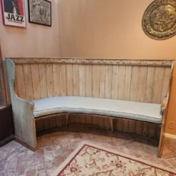 1900’s French Solid Pine Breakfast Nook Bench -chairish shop 1900s french solid pine breakfast nook bench 9988