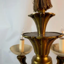 1920's Art Deco Alabaster And Bronze 6 Arm Chandelier -chairish shop 1920s art deco alabaster and bronze 6 arm chandelier 1941