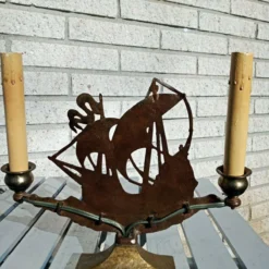 1920's Art Deco Bronze Ship/ Boat Table Lamp Style Oscar Bach -chairish shop 1920s art deco bronze ship boat table lamp style oscar bach 1761