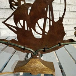 1920's Art Deco Bronze Ship/ Boat Table Lamp Style Oscar Bach -chairish shop 1920s art deco bronze ship boat table lamp style oscar bach 2073