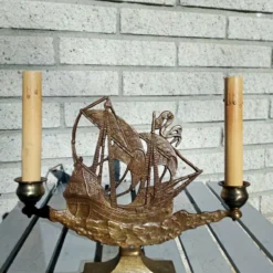 1920's Art Deco Bronze Ship/ Boat Table Lamp Style Oscar Bach -chairish shop 1920s art deco bronze ship boat table lamp style oscar bach 6311