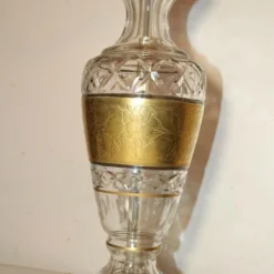 1920's Art Deco Josef Hoffmann Wiener Werkstatte Art Glass With Gilt Floral Banding Table Lamp -chairish shop 1920s art deco josef hoffmann wiener werkstatte art glass with gilt floral banding table lamp 1810