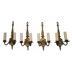 1920's Brass Sconces - Set Of 4 -chairish shop 1920s brass sconces set of 4 7032