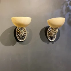 1920’s Caldwell Silver Plated Sconces - A Pair -chairish shop 1920s caldwell silver plated sconces a pair 1596