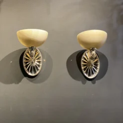 1920’s Caldwell Silver Plated Sconces - A Pair -chairish shop 1920s caldwell silver plated sconces a pair 1811 scaled