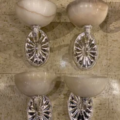 1920’s Caldwell Silver Plated Sconces - A Pair -chairish shop 1920s caldwell silver plated sconces a pair 4655