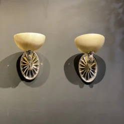 1920’s Caldwell Silver Plated Sconces - A Pair -chairish shop 1920s caldwell silver plated sconces a pair 8066 scaled