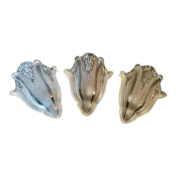 1920's French Art Deco Glacier Form Art Glass Angular Wall Sconces Signed By Ezan Set Of 3