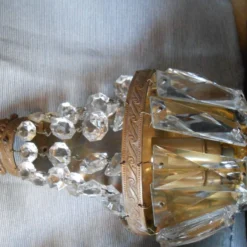 1920's French Louis XVI Style Bronze/ Cut Cascading Crystal W/ Bronze Wall Sconces Set Of 4 -chairish shop 1920s french louis xvi style bronze cut cascading crystal w bronze wall sconces set of 4 8935