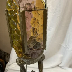 1920’s Gold Spelter Art Deco Joan Of Arc Table Lamp -chairish shop 1920s gold spelter art deco joan of arc table lamp 4379 scaled