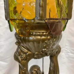 1920’s Gold Spelter Art Deco Joan Of Arc Table Lamp -chairish shop 1920s gold spelter art deco joan of arc table lamp 4785 scaled