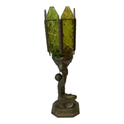 1920’s Gold Spelter Art Deco Joan Of Arc Table Lamp