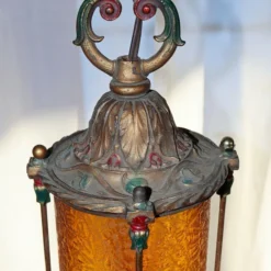 1920's Hanging Moroccan Lamp -chairish shop 1920s hanging moroccan lamp 2749