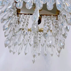 1920's Italian Brass Rim Chandelier -chairish shop 1920s italian brass rim chandelier 6759 scaled