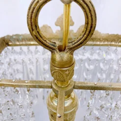 1920's Italian Brass Rim Chandelier -chairish shop 1920s italian brass rim chandelier 7225 scaled