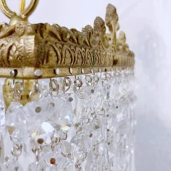 1920's Italian Brass Rim Chandelier -chairish shop 1920s italian brass rim chandelier 9802 scaled