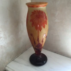 1920’s Le Verre Francais Art Glass Vase -chairish shop 1920s le verre francais art glass vase 1892 scaled