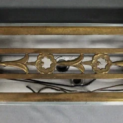 1920's Original Antique Classic Art Deco Bronze/ Glass Rod Floral Form Theatre Wall Sconce Plus Extra Bronze Front Attrib. Atelier Petitot -chairish shop 1920s original antique classic art deco bronze glass rod floral form theatre wall sconce plus extra bronze front attrib atelier petitot 7400