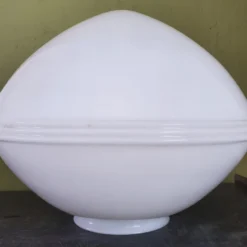 1920's Schoolhouse Light Fixture Opal Glass Shade Globe -chairish shop 1920s schoolhouse light fixture opal glass shade globe 6382 scaled