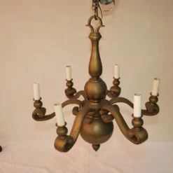 1920's Solid Brass Chandelier 11 1920's Solid Brass Chandelier -chairish shop 1920s solid brass chandelier 3476