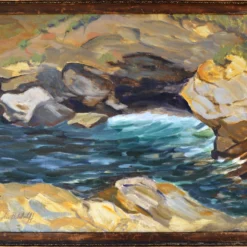 1930's Abstracted Landscape Water On The Rocks - By Leslie Bruner Wulff 7 1930's Abstracted Landscape Water On The Rocks - By Leslie Bruner Wulff -chairish shop 1930s abstracted landscape water on the rocks by leslie bruner wulff 2265 scaled