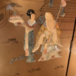 1930's Art Deco 4-Panel Folding Chinese Screen -chairish shop 1930s art deco 4 panel folding chinese screen 2551 scaled