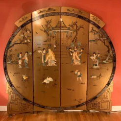 1930's Art Deco 4-Panel Folding Chinese Screen -chairish shop 1930s art deco 4 panel folding chinese screen 6069 scaled