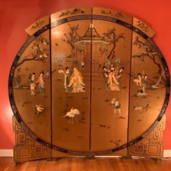 1930's Art Deco 4-Panel Folding Chinese Screen -chairish shop 1930s art deco 4 panel folding chinese screen 8125 scaled