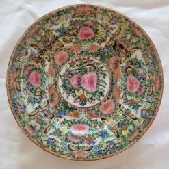 1930's Chinese Rose Medallion Porcelain Dessert Plates - 6 Available -chairish shop 1930s chinese rose medallion porcelain dessert plates 6 available 5927