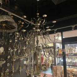 1930’s English Silver Plated Chandelier -chairish shop 1930s english silver plated chandelier 6281 scaled