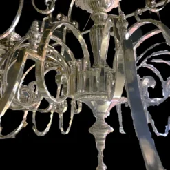 1930’s English Silver Plated Chandelier -chairish shop 1930s english silver plated chandelier 7272