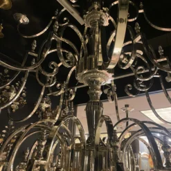 1930’s English Silver Plated Chandelier -chairish shop 1930s english silver plated chandelier 8569 scaled