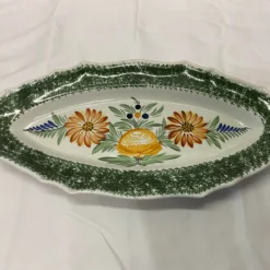 1930’s Floral French Faience H B Quimper Platter And Plates - Set Of 6 -chairish shop 1930s floral french faience h b quimper platter and plates set of 6 8293 scaled