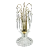 1930’s French Style Hollywood Regency Waterfall Crystal Prism Accent Table Lamp