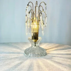 1930’s French Style Hollywood Regency Waterfall Crystal Prism Accent Table Lamp -chairish shop 1930s french style hollywood regency waterfall crystal prism accent table lamp 3124 scaled